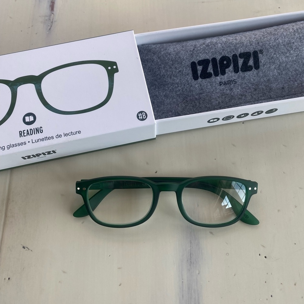 Izipizi Reading Glasses BRAND NEW #B Green Crystal +2 - Picture 7 of 8
